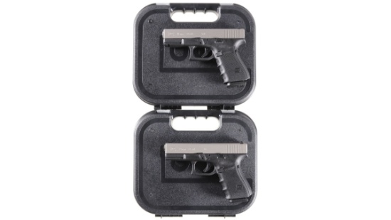 Two Glock Semi-Automatic Pistols w/ Cases