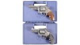 Two Cased Smith & Wesson DA Revolvers