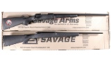 Two Savage Bolt Action Rifles w/ Boxes