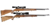 Two Weatherby Mark XXII Semi-Automatic Rifles w/ Scopes