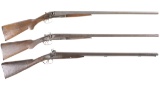 Three Double Barrel Shotguns