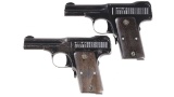 Two Smith & Wesson Model of 1913 .35 Semi-Automatic Pistols