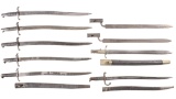 Group of Nine Assorted Bayonets
