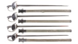 Four U.S. Model 1913 Patton Sabers with Scabbards