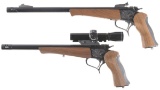 Two Thompson Center Contender Single Shot Pistols