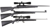 Three Savage Bolt Action Rifles