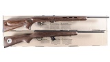 Two Savage Mark II Bolt Action Rifles w/ Boxes