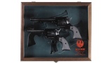 Cased 50th Anniversary Matched Set of Ruger New Model Blackhawk