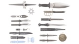Group of Edged Weapons and Training Knives