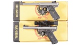 Two Ruger Mark II Target Semi-Automatic Pistols w/ Boxes