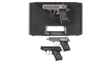 Three Walther Semi-Automatic Pistols