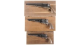 Three Cased Colt Reproduction Percussion Revolvers