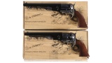 Two Uberti Model 1860 Army Percussion Revolvers w/ Boxes