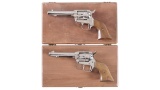 Two Cased Colt Frontier Scout Single Action Revolvers