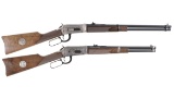 Two Winchester Model 94 Commemorative Lever Action Carbines