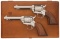 Cased Pair of Colt Frontier Scout Revolvers with Factory Letter