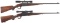 Two Scoped Savage Model 99 Lever Action Rifles