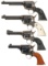 Four Single Action Army Revolvers