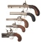 Five Antique Box Lock Pistols