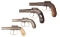 Four Bar Hammer Percussion Pistols