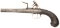 Box Lock Flintlock Pistol with Silver Inlaid Grip