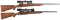 Two Scoped Winchester Model 70 Bolt Action Rifles