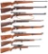 Eight Rimfire Sporting Rifles