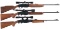 Three Remington Rifles with Scopes