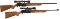 Two Belgian Browning BAR Semi-Automatic Rifles with Scopes