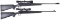 Two Scoped Remington Bolt Action Rifles