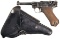 Erfurt Model 1914 Luger Semi-Automatic Pistol with Holster