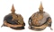 Two Prussian PMilitary Helmets