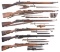 Six European Military Bolt Action Rifles with Bayonets