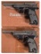 Two Boxed Walther P.38 Pistols w/Ex. Mags