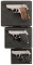 Three Walther Semi-Automatic Pistols