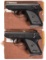 Two Boxed Consecutively Serialized Walther Pistols