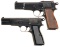 Two Fabrique Nationale Semi-Automatic Pistols