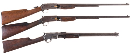 Three Colt Lightning Slide Action Long Guns