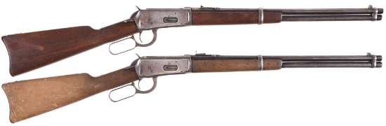 Two Winchester Lever Action Saddle Ring Carbines