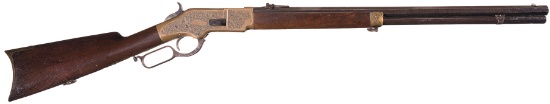 Attractive Engraved Winchester Model 1866 Lever Action Rifle