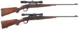 Two Scoped Savage Model 99 Lever Action Rifles