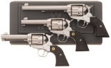 Three Ruger New Vaquero Single Action Revolvers