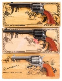 Three Uberti Single Action Revolvers with Boxes