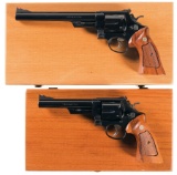Two Smith & Wesson Double Action Revolvers with Cases and Boxes