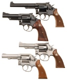 Four Smith & Wesson Double Action Revolvers