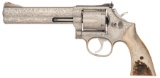 Engraved Smith & Wesson Model 686-1 Double Action Revolver
