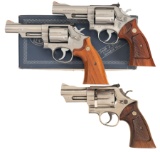 Three Smith & Wesson Double Action Revolvers