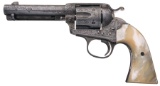 Factory Engraved/Silver Plated Colt Bisley Revolver, Letter