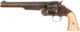 S&W Model No. 3 American 2nd Model Revolver, Carved Grips