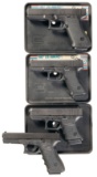 Four Glock Semi-Automatic Pistols